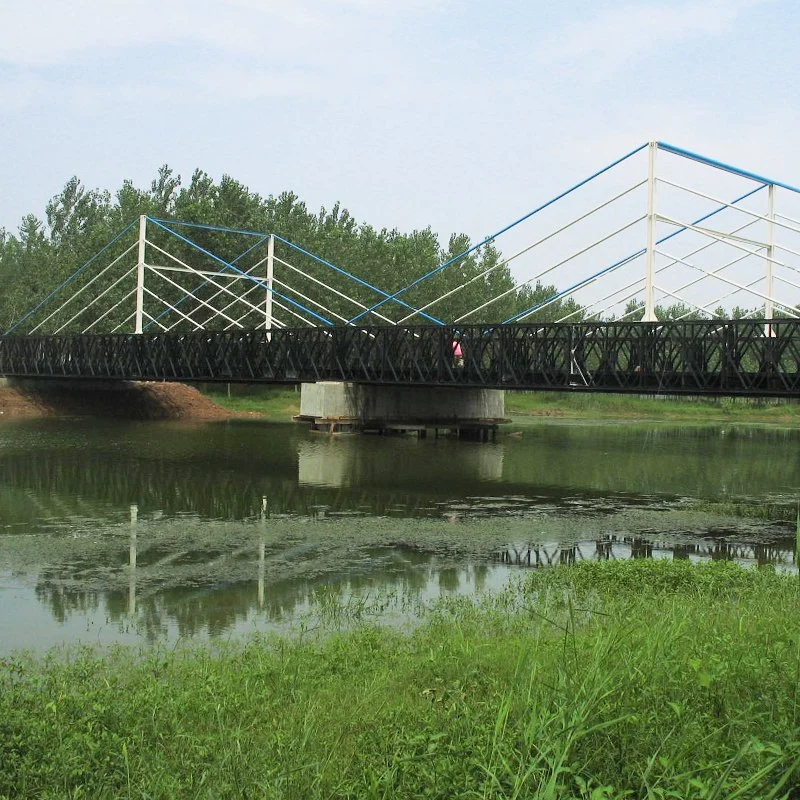 Estructura de acero prefabricados Portable Bailey puente con Galvanización corrosión