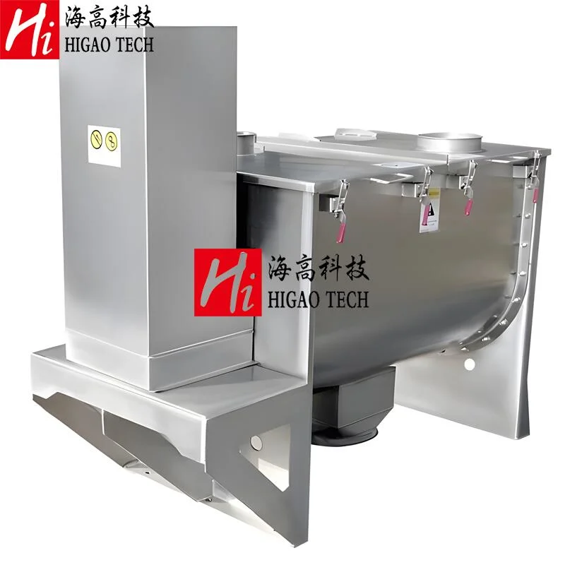 Factory Price Horizontal Double Helical Ribbon Powder Horizontal Blender Mixer Industry Cement Mixer with The Production Lines