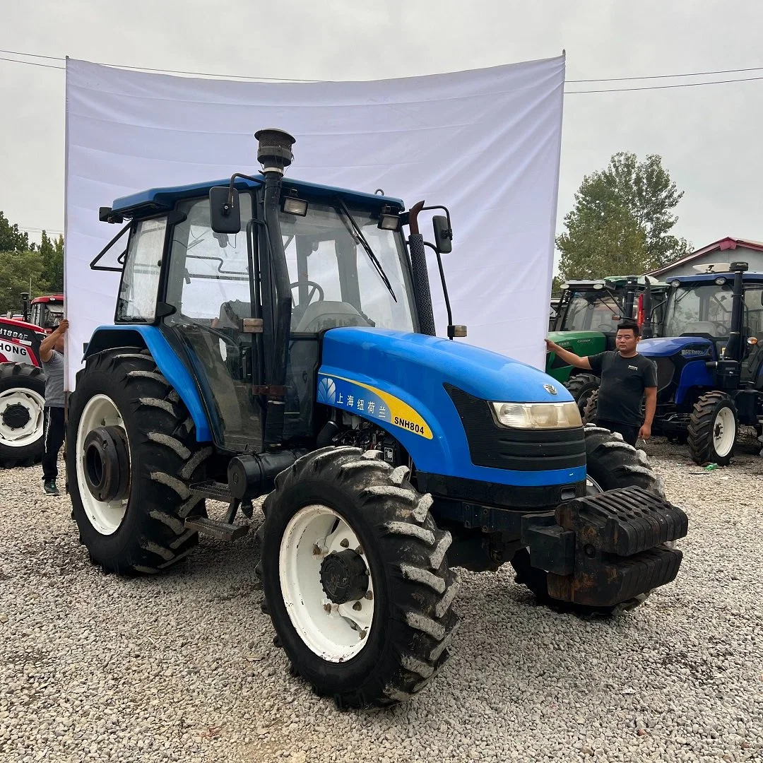 Alimentação directa 80 HP tractor usado New Holland Snh804 tractor agrícola Com cabina