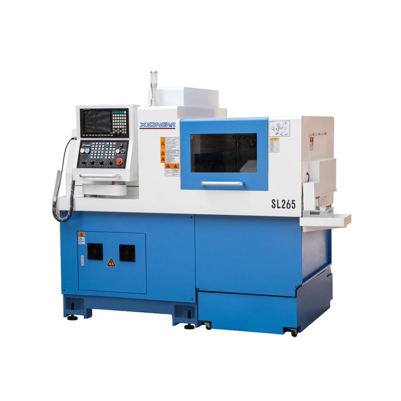 Trade Terms Supply Chain Sliding Head Slant Bed Cutting Machinery SL-265 Lathe Swiss with Bar Feeder