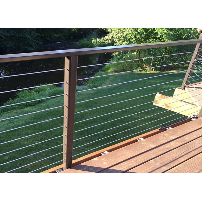 Exterior Balcony Stainless Steel Cable Deck Railing Design/Wire Rope Handrail/Staircase Railing