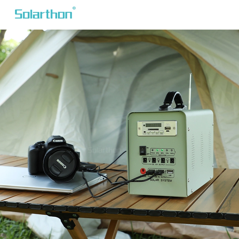 New Product 30W Outdoor Camping Fishing Emergency Recharge Home Solar Lighting Portable Solar System