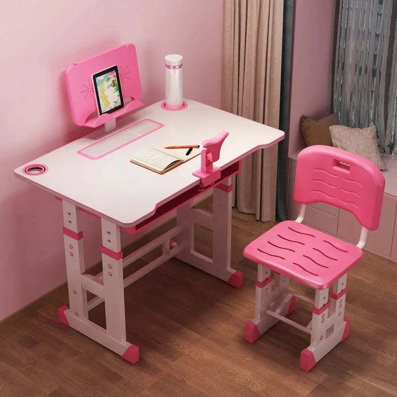 Muebles Infantiles modernas barato ajustable en altura de los niños una mesa de estudio y aprendizaje de silla de escritorio