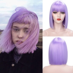 Por atacado curto ajustável Bob Virgin resistência ao calor curto cabelo sintético Wigs