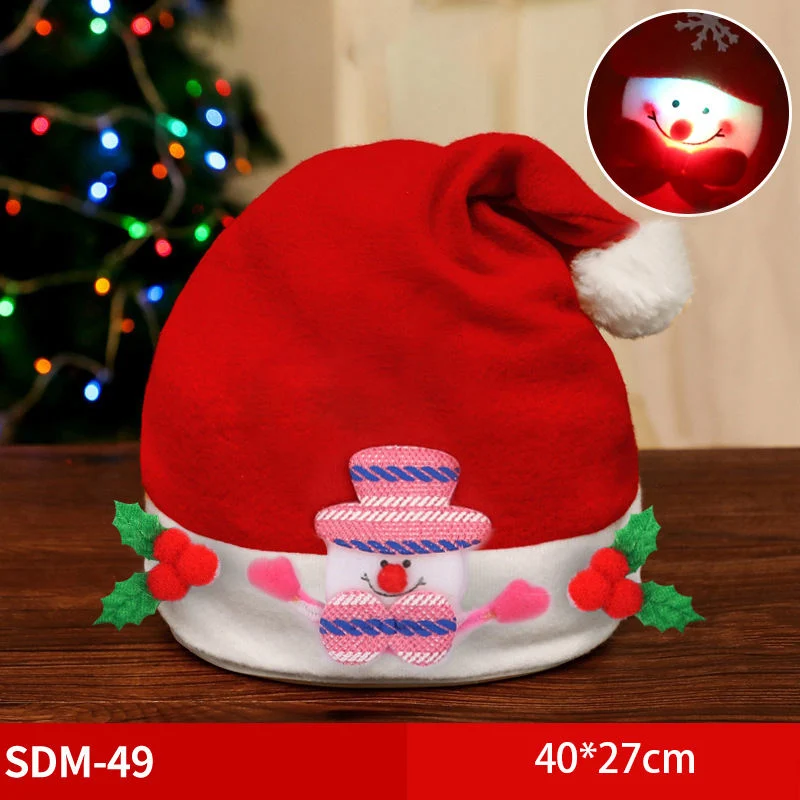 2023 New Design High Quality LED Light Christmas Hat Children Hat Factory Supply