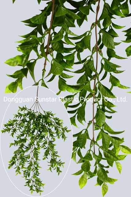 Plastic Flower Bougainvillea Leaf Hanging Bush Artificial Plant for Garden Decoration (51203)