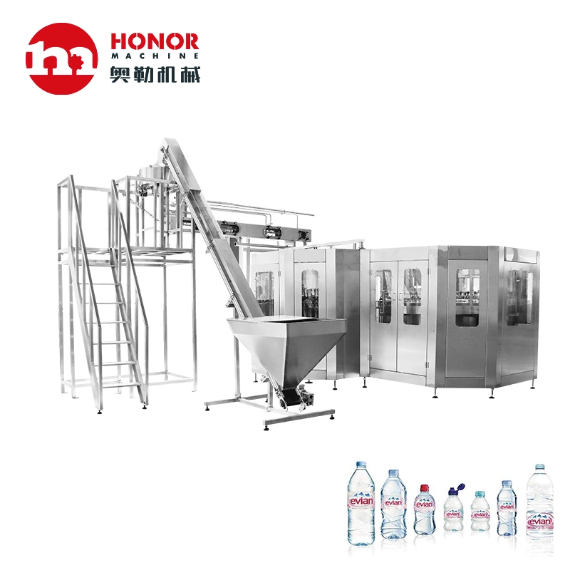 Garrafa automática para animais Aqua água potável mineral Line Bottling Água pura e completa da planta de refrigerantes 3 em 1 enchimento Monobloco Máquina de embalagem de engarrafamento