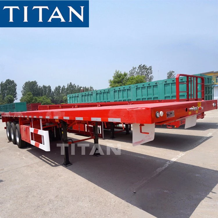 Titan Contenedor 20/40/Utilidad/carga de la plataforma/plana/lateral/valla de cama plana Camión Tractor remolque semi