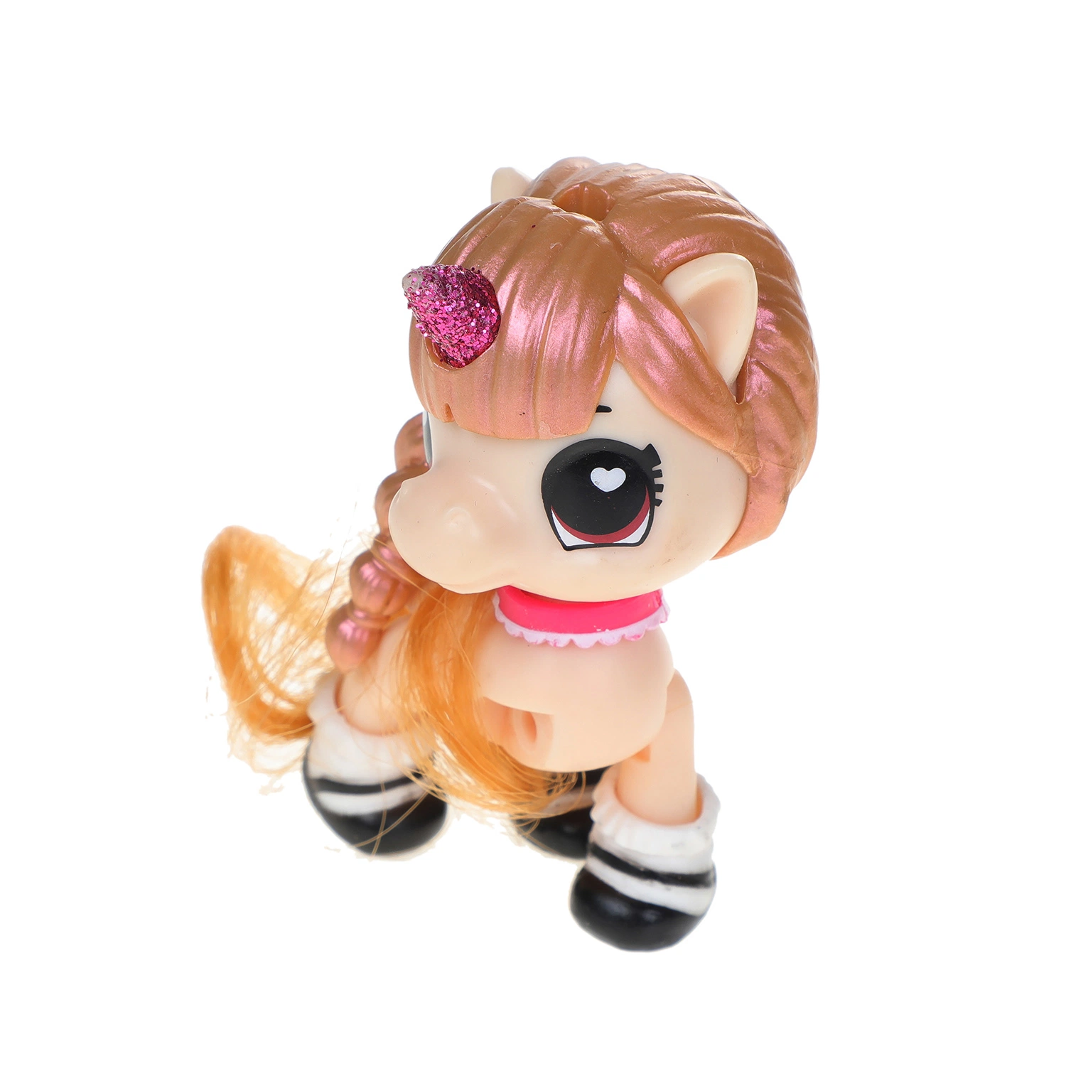 Plastic Pony Cartoon Flocking PVC Injection Moulded Figure