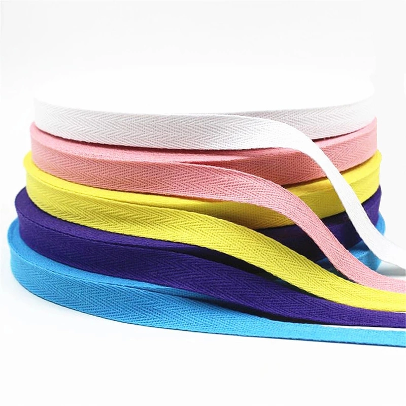 Stock Wholesale/Supplier Natural Color Herringbone Twill Flat Cotton Tape Cotton Ribbon