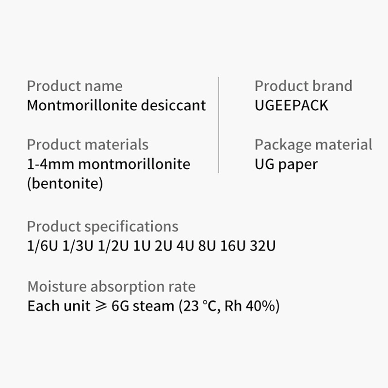 Gel de sílice de absorción de agua tipo montmorillonita tamiz molecular desecante para la máquina