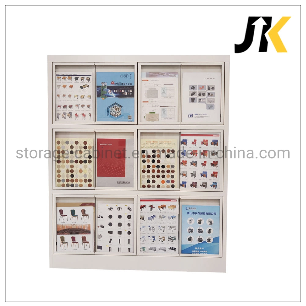 Filing Display Book Cabinet Metal Shelf Glass Door Steel Office Bookcase