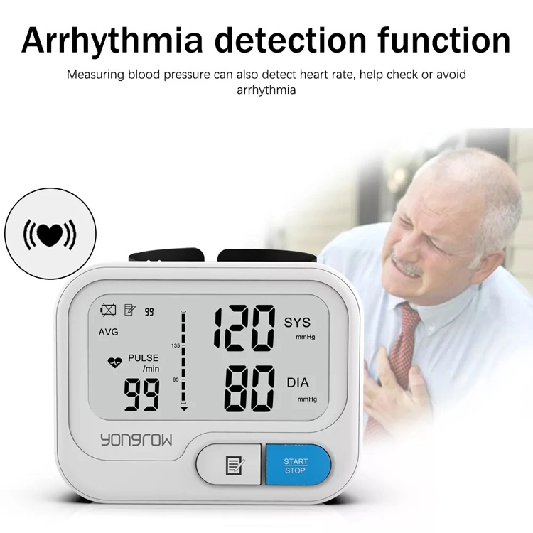 Frecuencia cardiaca portátil para el hogar Esfigmomanomet sangre automática electrónica de BP digital Monitor de presión