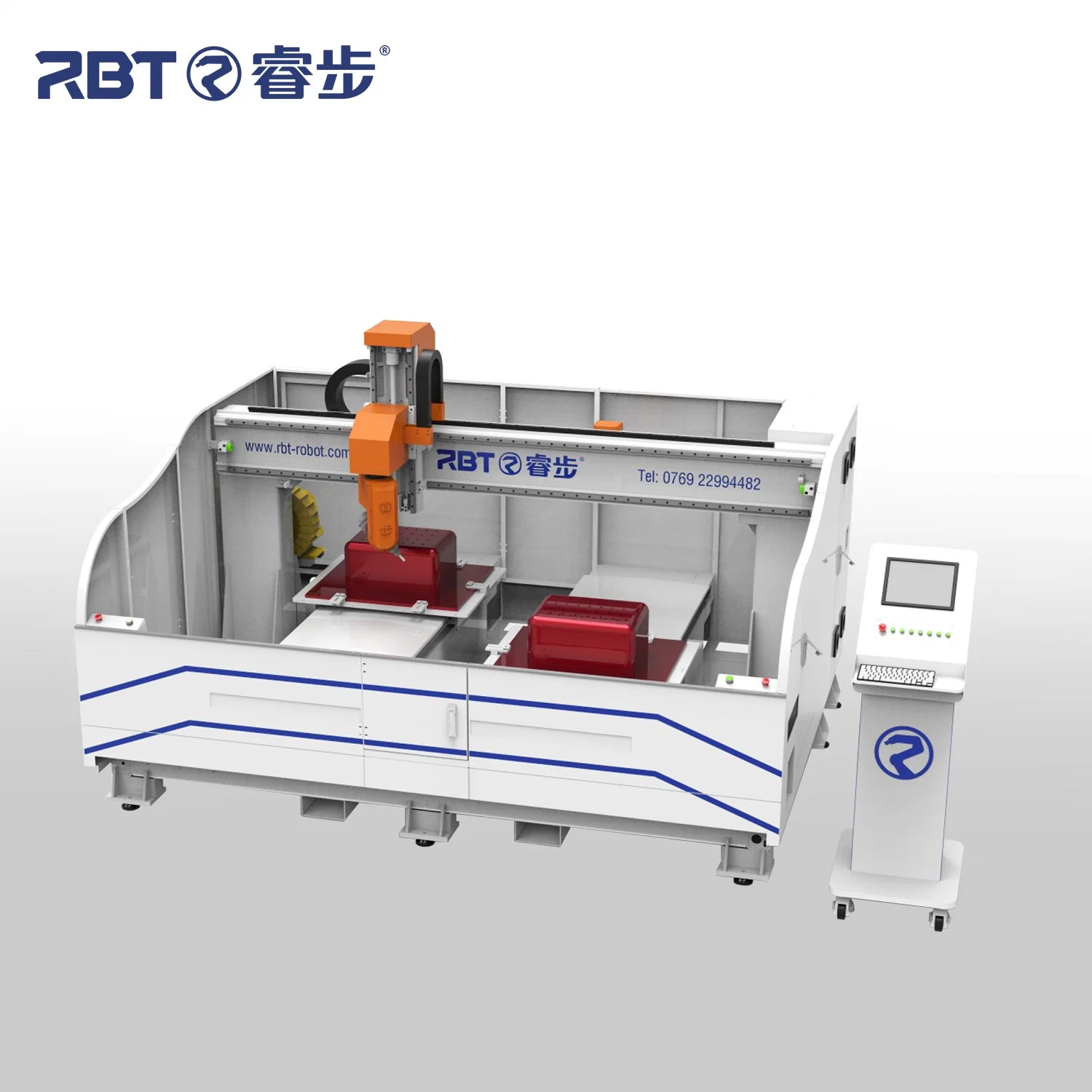 Mala de viagem para perfuração de furo em plástico CNC de formato especial RBT 6 Axis Máquina de corte de extremidades para processamento de sacos de plástico