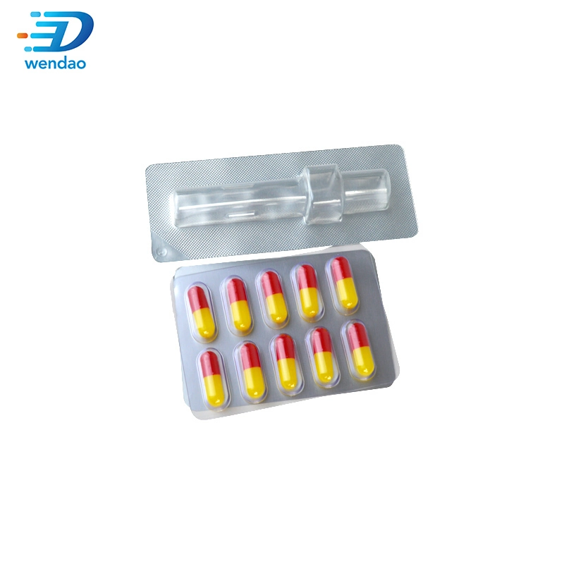 Customized Plastic Cosmetic Blister Insert PS Flocked VAC Capsule Pill Tablet Blister Packaging Tray for Package