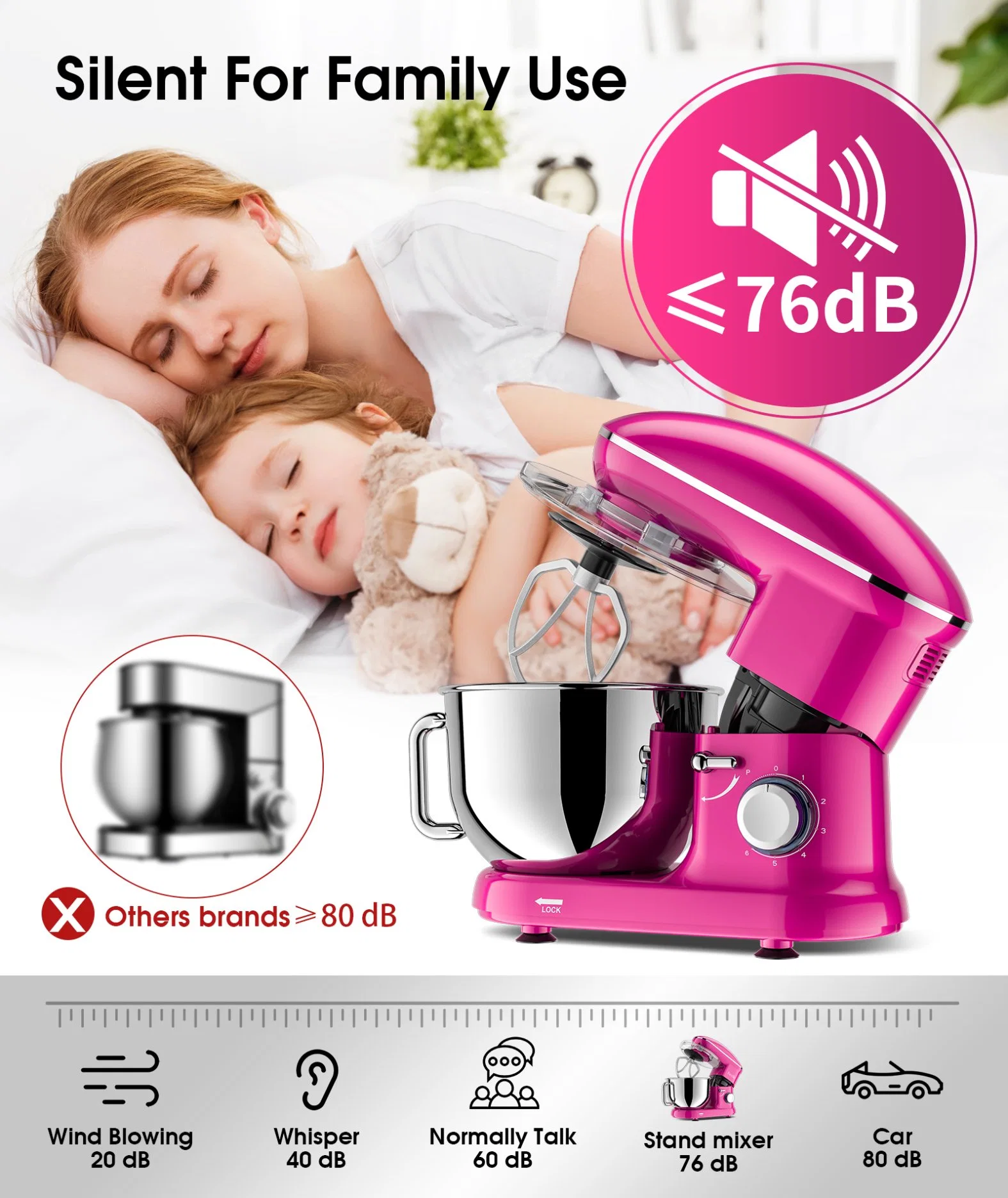 Home Kitchen 4.5 L الحامل Planetaria الكعكة الكهربائية خلاطة العجين