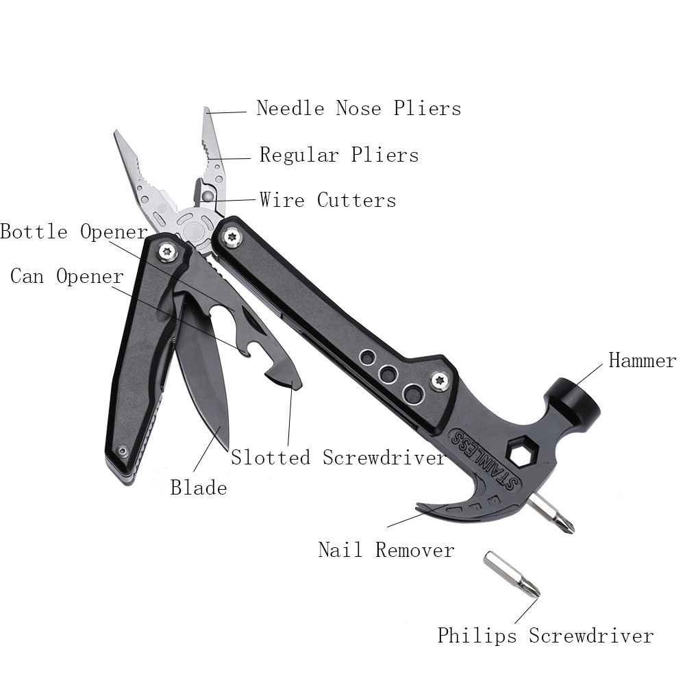 Portable Pocket Hammer Claw Stainless Steel Bl23388