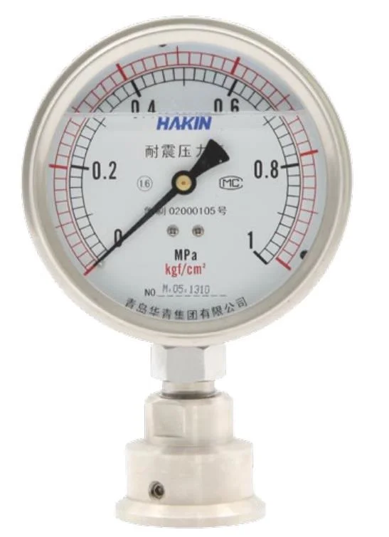 Hakin Diaphragm Seal Pressure Gauge with Flange Mc Thread Type Sanitary Flange Sterile Connection with Clamp Connection (Tri-Clamp)