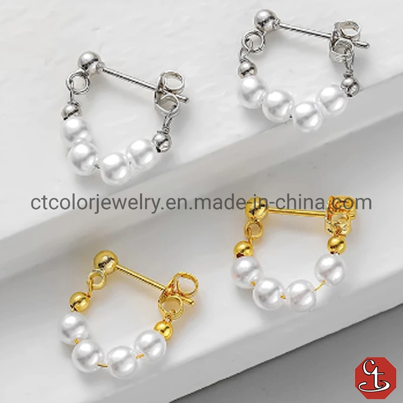 Freshwater Beads Sterling Silver Pearl Earrings Fashion Women&prime;s Jewelry