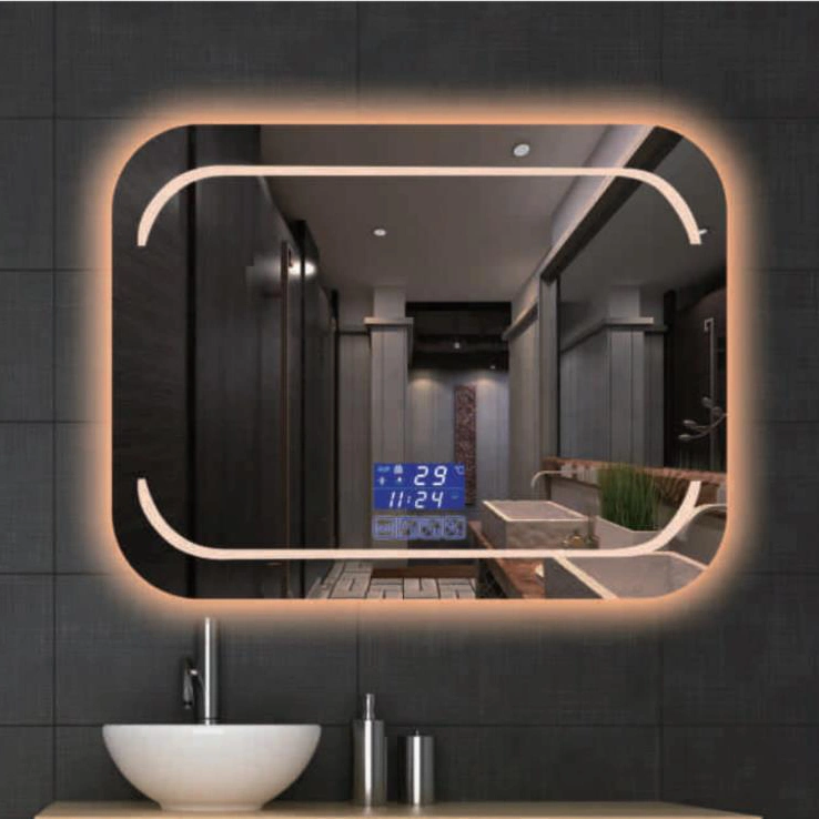 Salle de bains moderne LED en verre Lignt miroir de maquillage miroir décoratif de l'hôtel bon marché