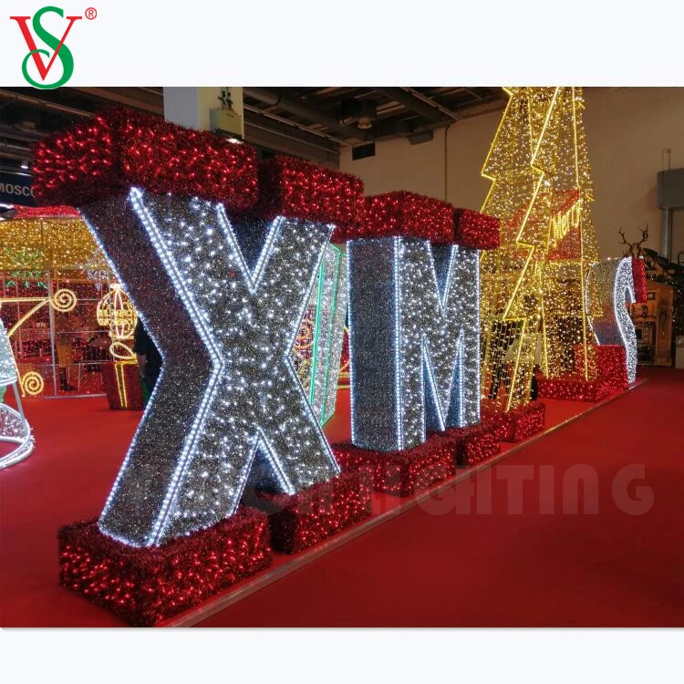 Large Outdoor 3D Christmas Figure Motif Lights Mexico Sign