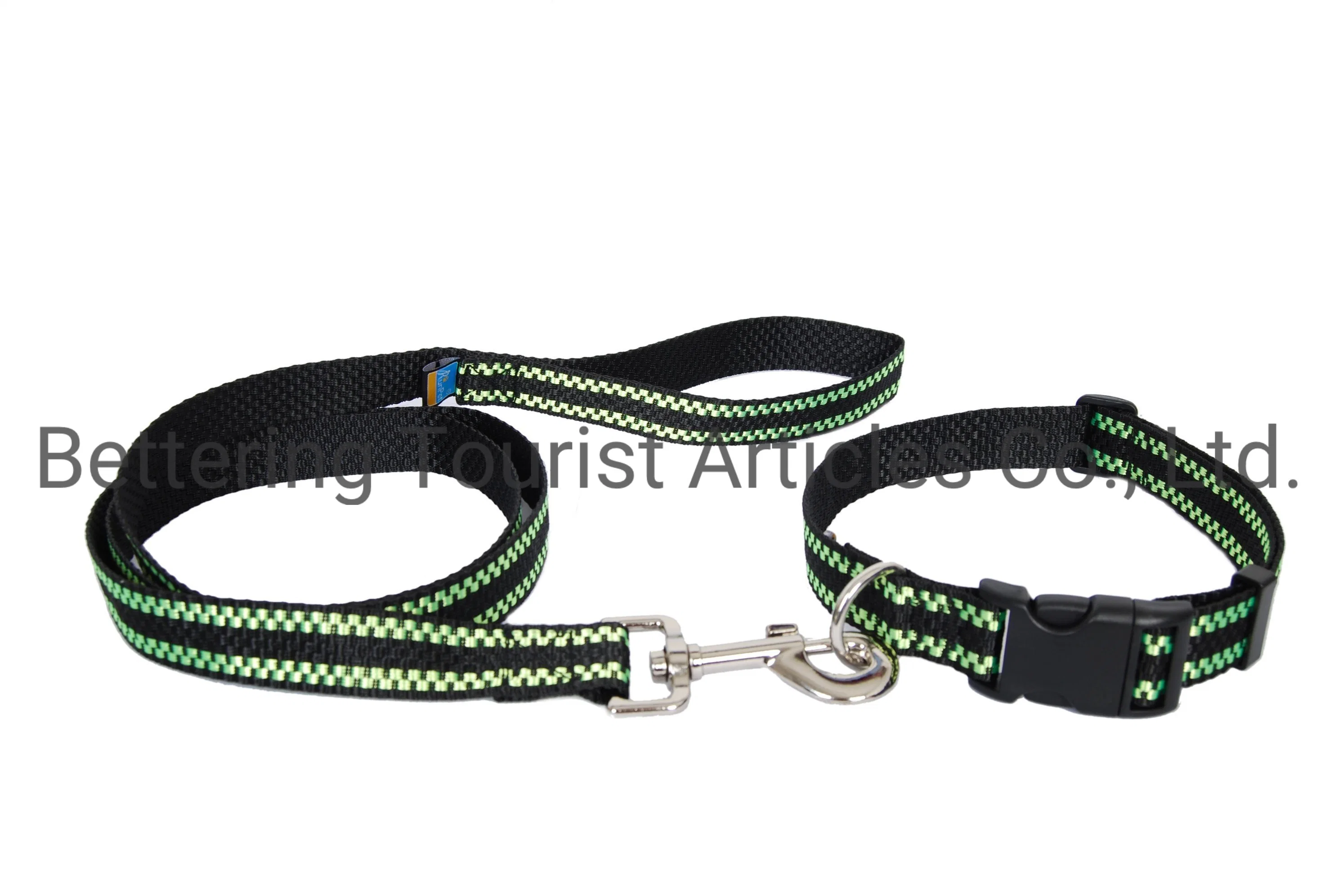 2023 Green Black Mesh Linning Nylon/Polyester Dog Collar