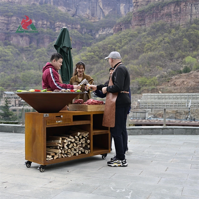 Estufa de servicio pesado con parrilla de barbacoa Charcoal Park Grilles Camp