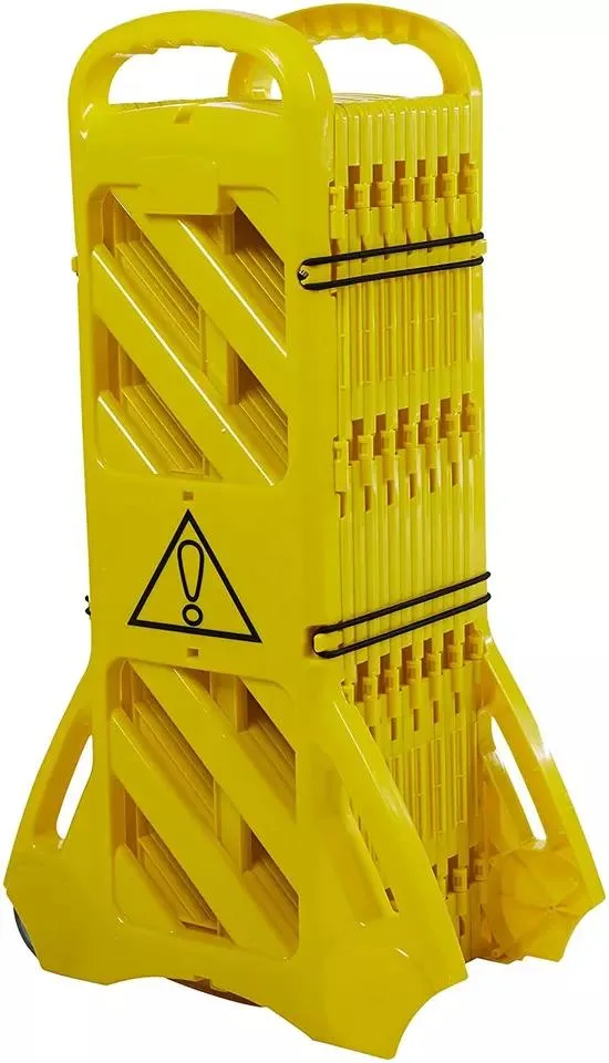 Wuhan Jackwin 3900mm 15 kg de plástico amarillo de la barrera peatonal temporal