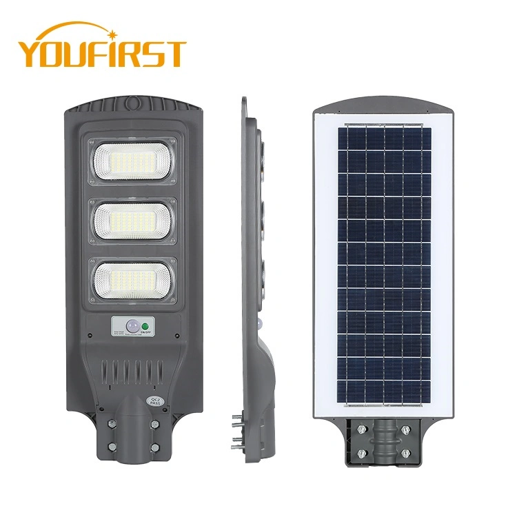 Buena ABS 30W 60W 90W 120W 150W Solar integrado exterior Luz de calle