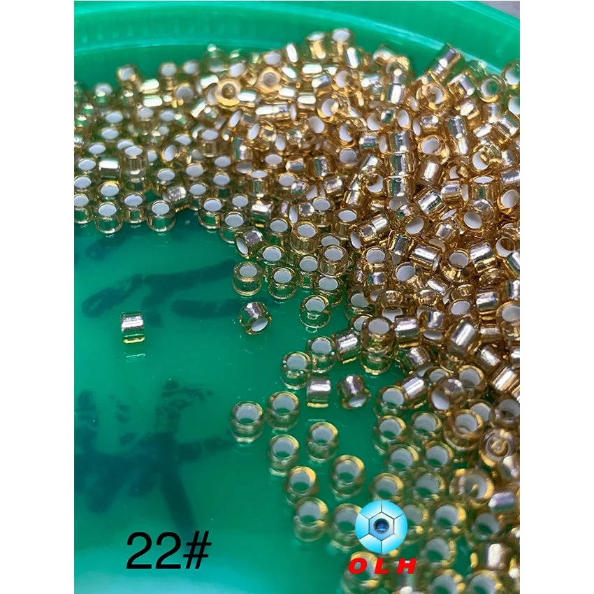 Factory Direct Sale Wholesale/Supplier #22 Round 2.5mm Gold Yellow Glass Seed Beads Machine Glass Beads for Garment & Jewelry Making & Embroidery Machine