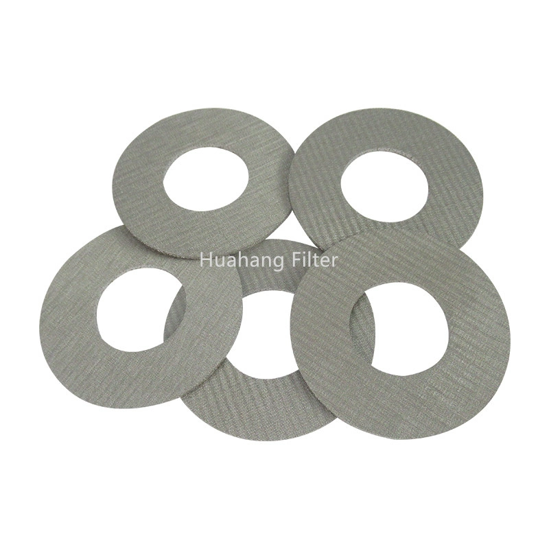 Huahang good quality stainless steel sintered disc high strength stainless steel mesh mental sintered  element High temperature resistance sintered disc