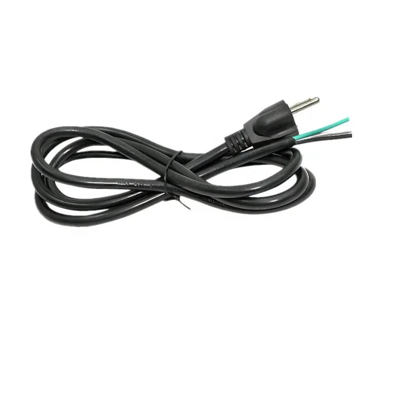 American/US 3 Pin 18AWG/16AWG/14AWG Cable de Alimentación de las ventas directas de fábrica, admite la personalización