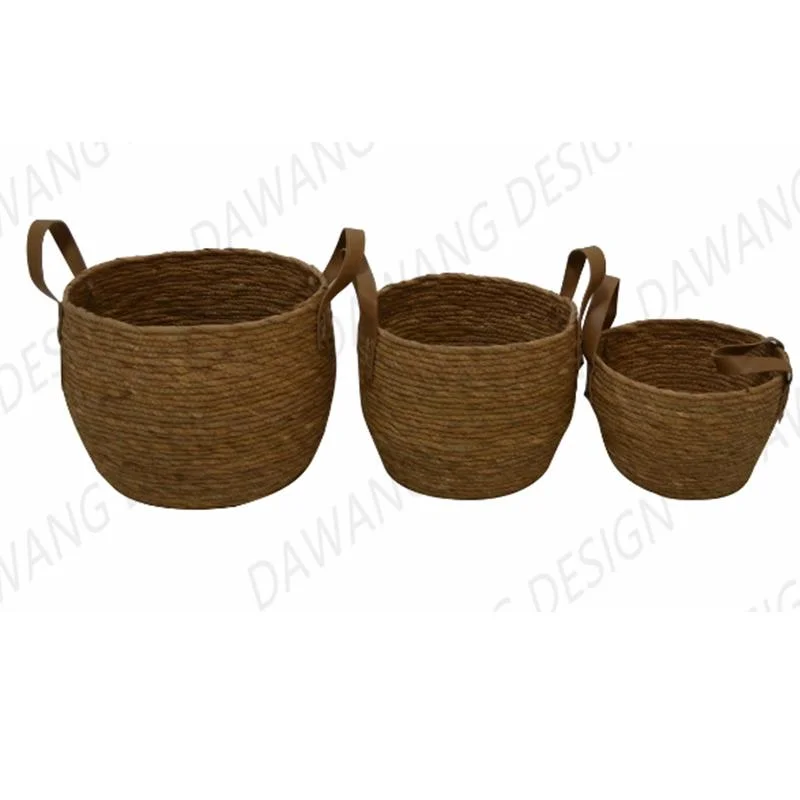 Vente en gros balcon Woven pot de fleurs contenant de rangement Creative Home Plant Panier intérieur succulent panier tissé pour le salon