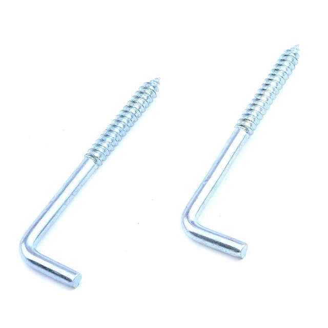 Fabricante OEM Wholesale/Suppliers plata metálica de acero de carbono tipo gancho en ángulo recto 7 tornillo tornillo autorroscante Hook gancho tipo L