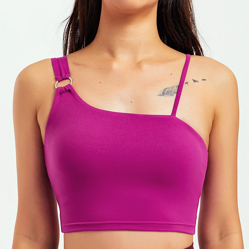 Tianchen Factory OEM / ODM Fashion Design Fitness Athletic Sports Wear for Women, Custom cute Eco friendly Workout Yoga Top com Metal Ring e almofadas removíveis