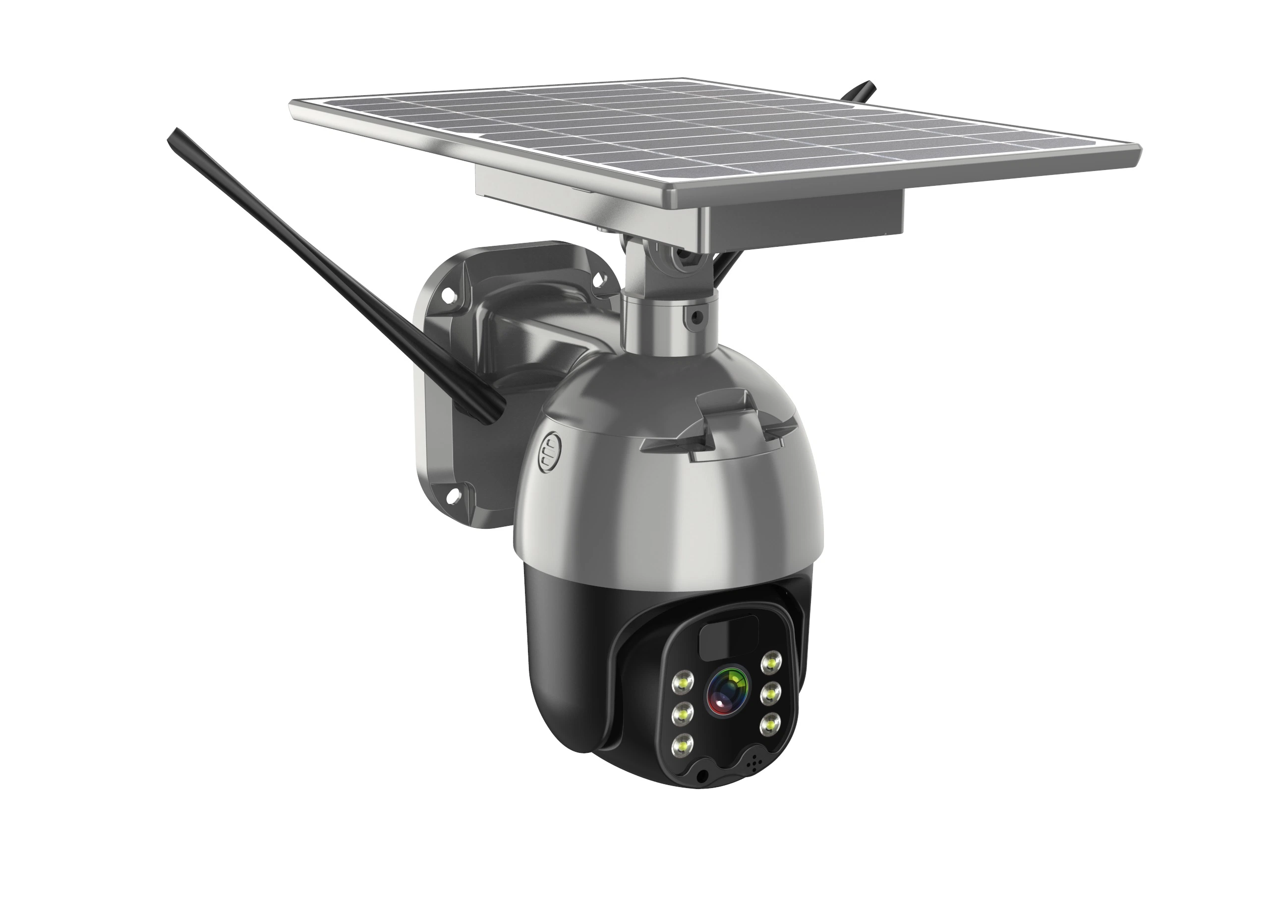 Solar Battery Powered Outdoor Security Dome PTZ Camera