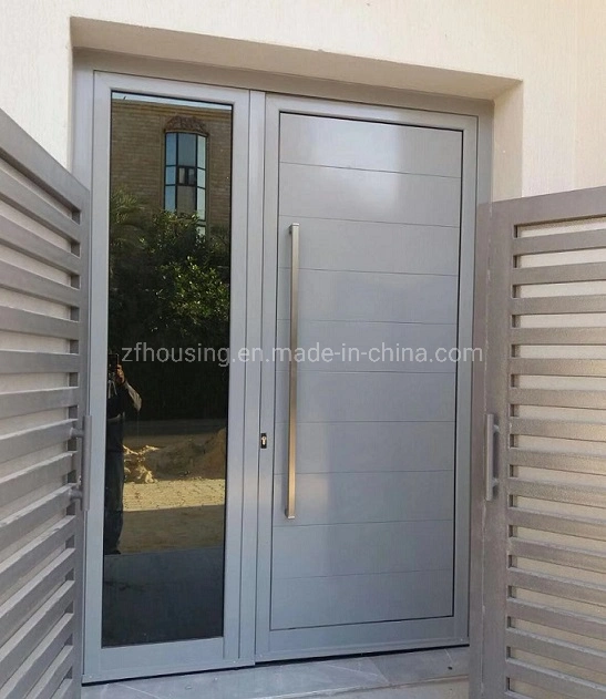 Modern Simple Design Fireproof Steel Security Aluminum Sheet Door for Building Project Zf-Ds-103