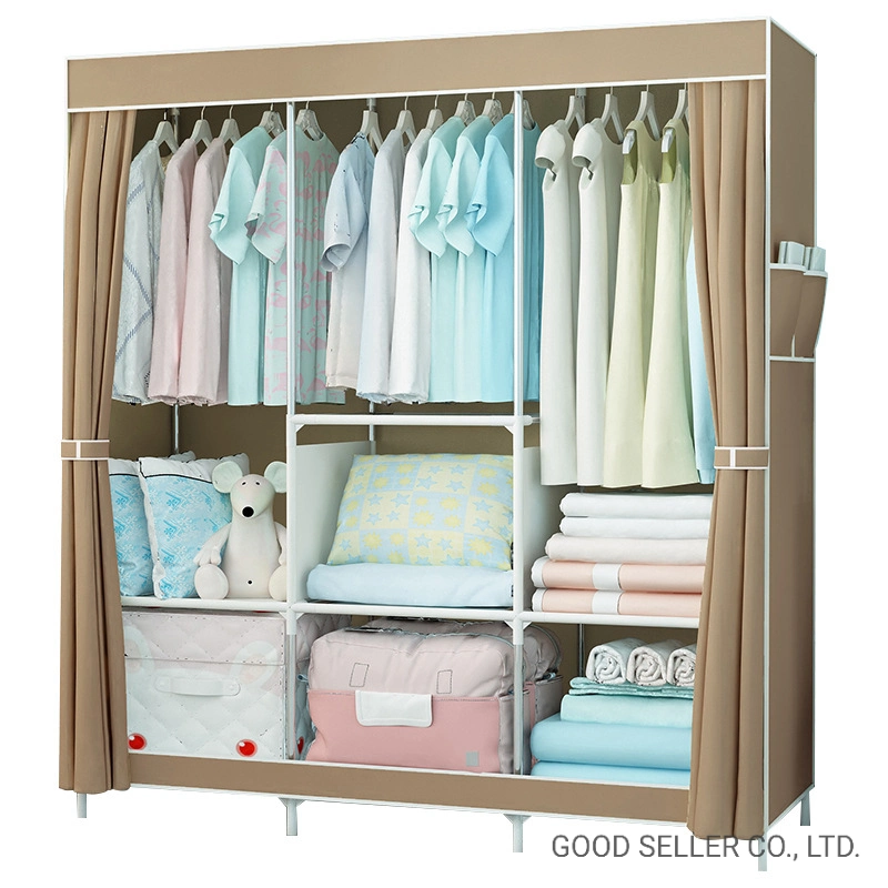 Wholesale/Supplier DIY Non-Woven Fabric Adjustable Clothes Garment Storage Organizer Rack Closet