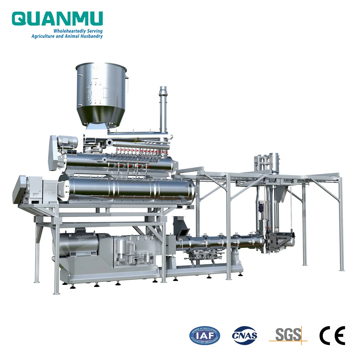 Best Price of Floating or Sinking Fish and Aquatic Animal Feed Pellet Twin Screw Extruder Machinery in Feed Processing Machinery