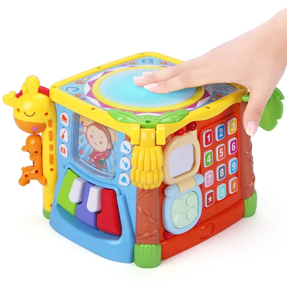 Aprendizaje musical Cube Toys Baby Gift Drum actividad educativa para Niños