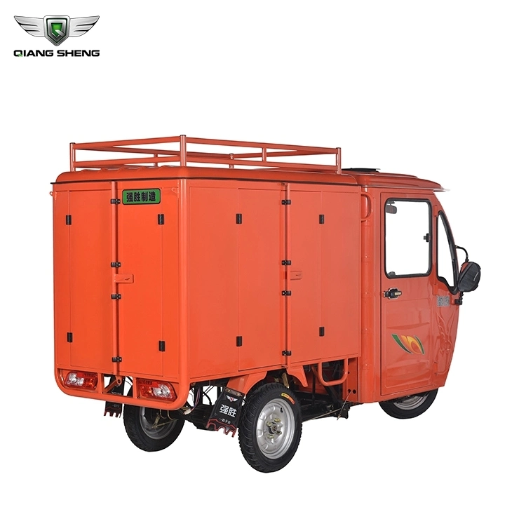 China triciclo eléctrico de la entrega de entrega urgente de carga cerrada Van triciclo