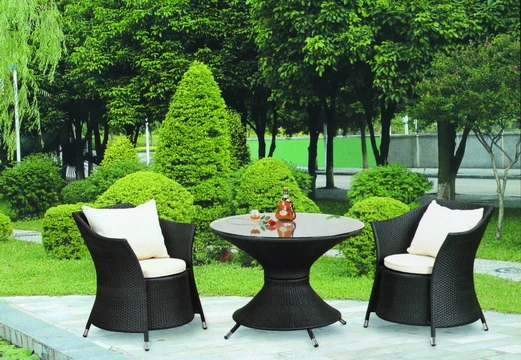 Outdoor Garden PE Patio Dining Chair and Table