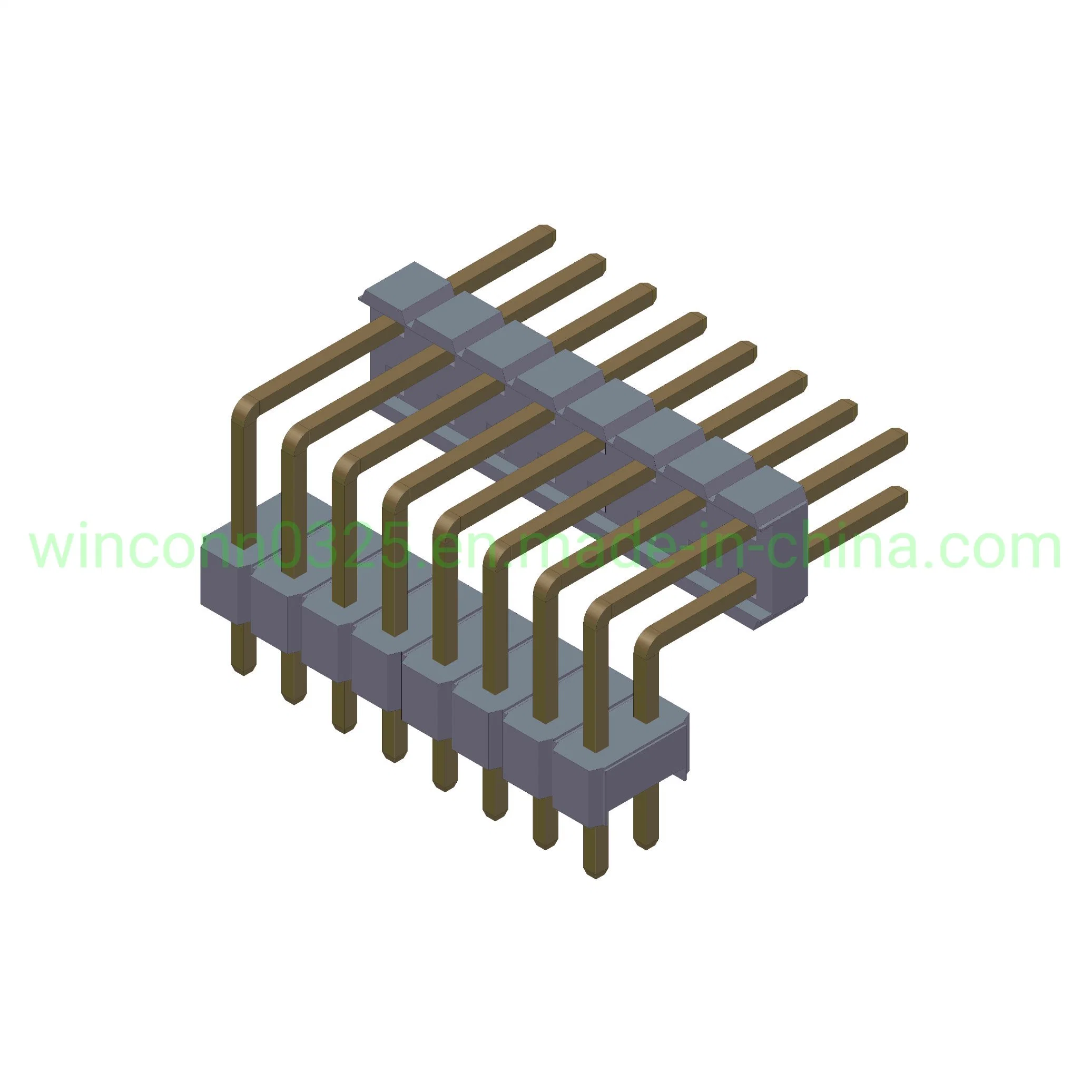 8 Pino de Montagem de PCB de Ângulo Direito da Aviação SMT e aeroespacial bronze fosforoso atuação fácil 0,079" (2,00mm) Pino de Pitch Tomada da plataforma