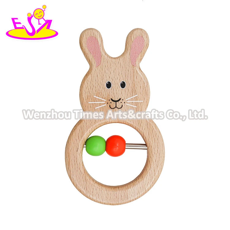 2021 High quality/High cost performance Lovely Wooden Baby Wrist Rattle for Wholesale/Supplier W08K303