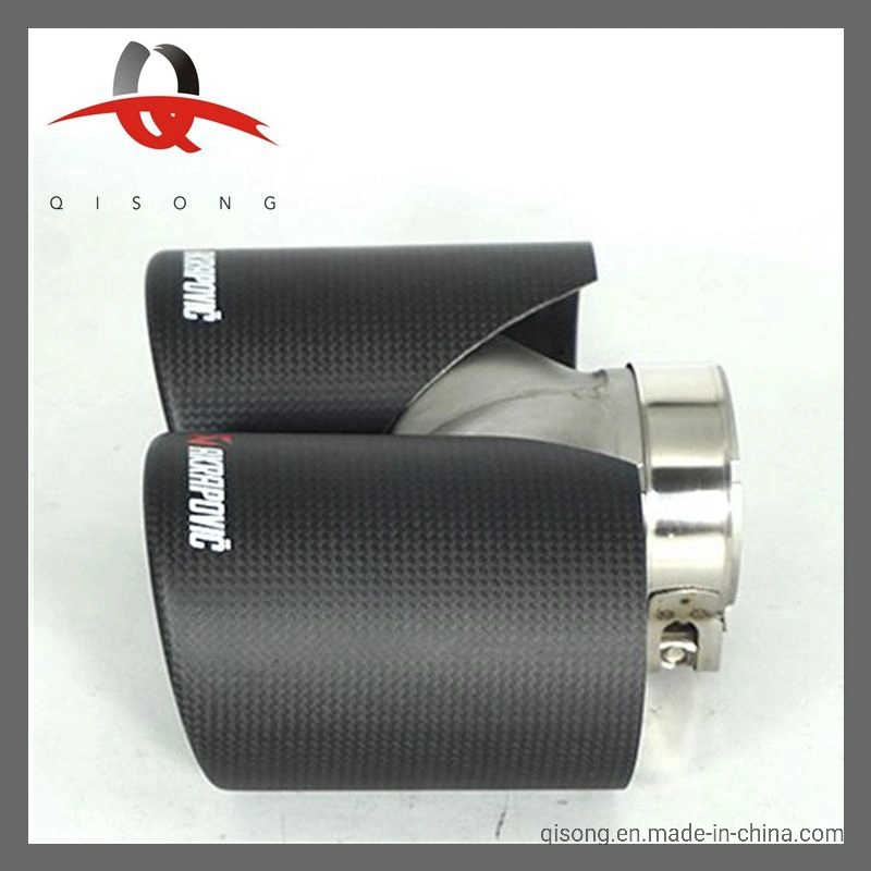 [Qisong] Carbon Fiber Stainless Steel Exhaust Muffler Tip for Wholesale and Retail