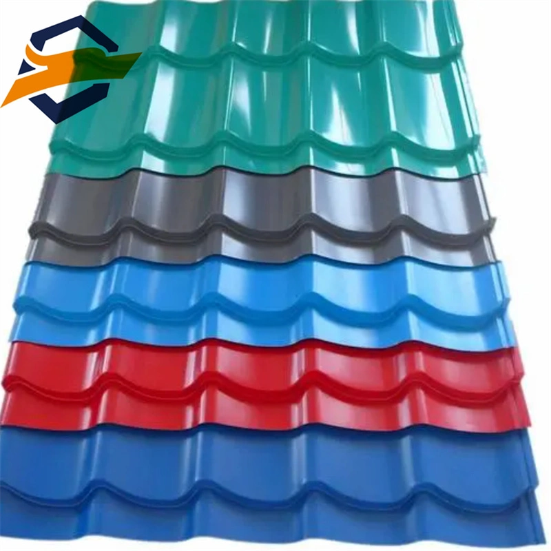 Professional Export Building Material Gi PPGI PPGL Prepainted Color Coated Galvanized/Galvalume Corrugated Steel Metal Roofing Sheet Zinc Coated Roof Tile