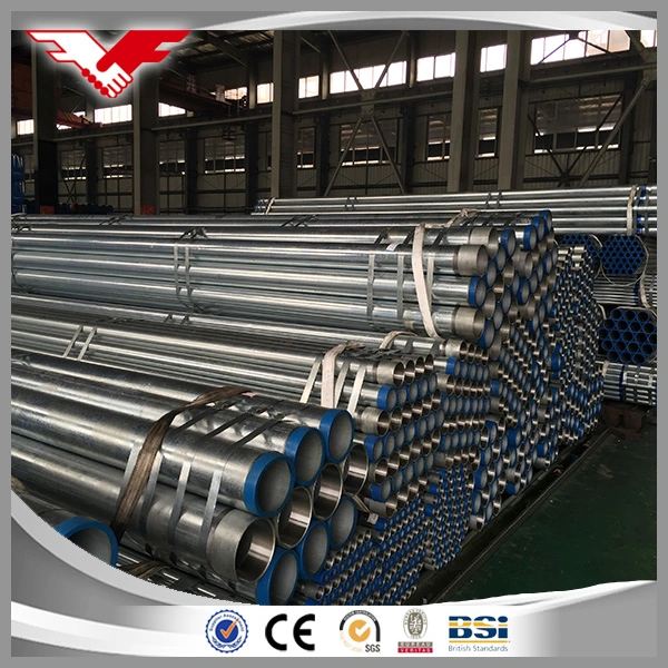 BS1387 En10255 Hot Dipped Galvanized HDG Steel Water, Gas Pipe with Threading End and Socket