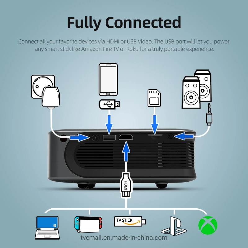 Aun Mini A30 480p Tragbares 2,4G / 5G WiFi-Mobiltelefon AirPlay Miracast Home Theater LED-Videoprojektor - EU-Stecker