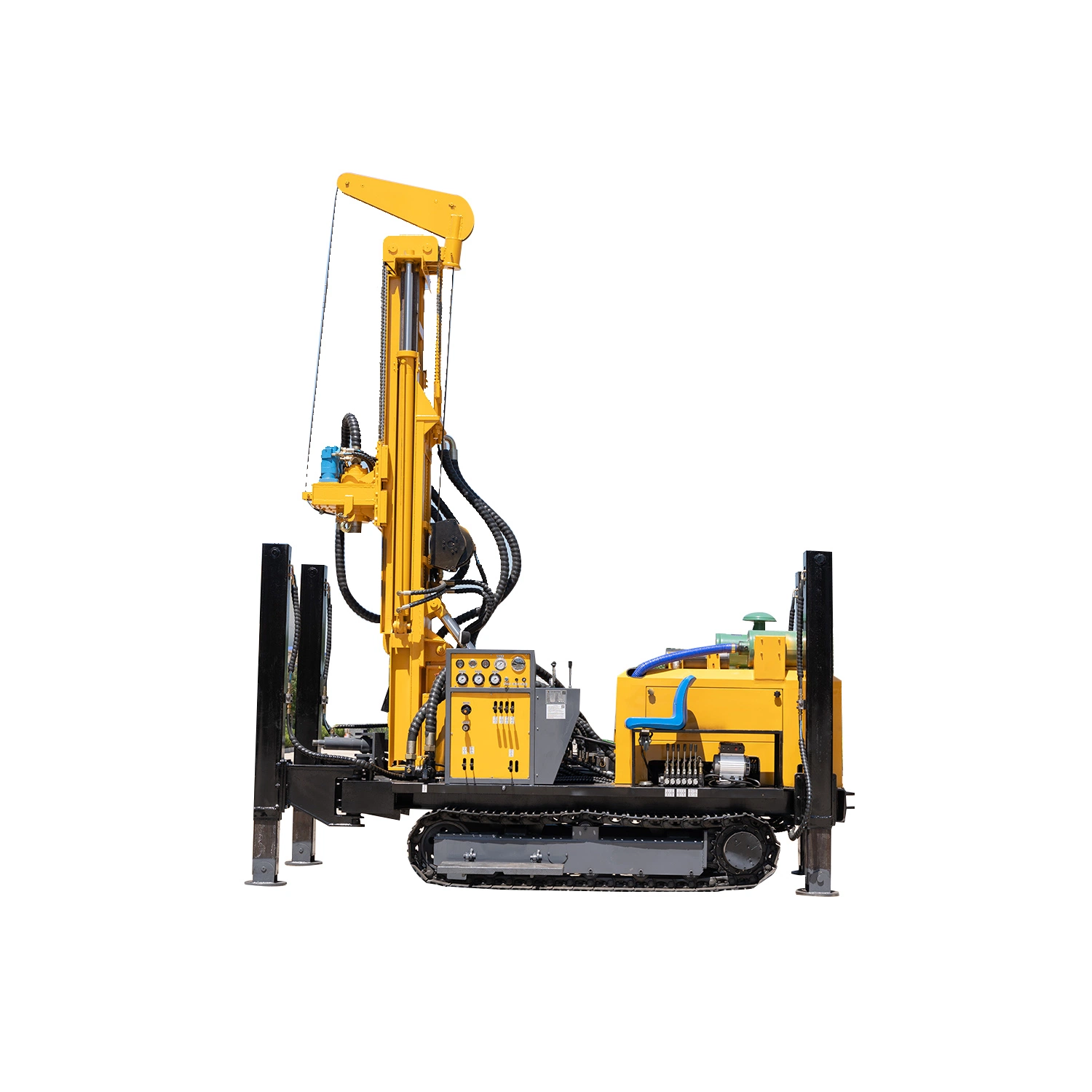 Factory Price 100m 130m 180 mm 200 mm Hydraulic Small Portable Mini Trailer Water Well Drilling Rigs Mine Drilling Rig