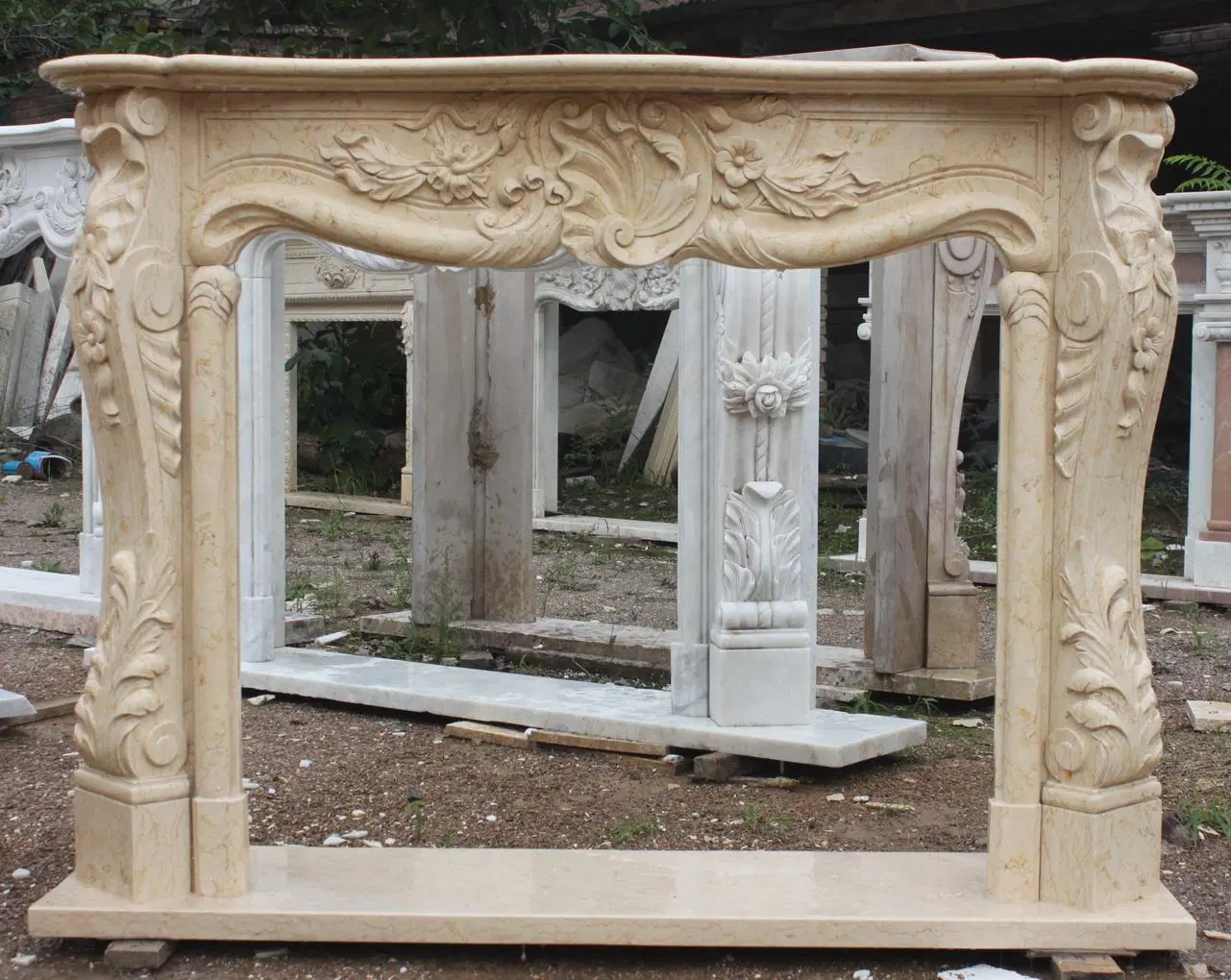 Home Decoration Excellent Carving Stone Granite Marble Fireplace